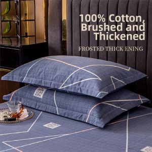 New Blended Cotton Breathable Thick Single Student Dormitory Pillowcase Pair