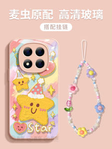 Redmi Note14pro Womens Style Silicone Phone Case Full Cover Star Oil Painting Design Anti-Fall Protective Shell for Xiaomi