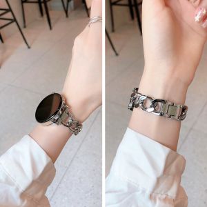 20mm 22mm Metal Chain Bracelet For Samsung Galaxy Watch 7 6 5 4 3 40 44mm Classic 42/46mm 43/47mm For Huawei GT3 GT4 Amazfit GTS