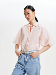 Vero Moda | Áo Sơ Mi Ngọt Ngào Mới Mùa Thu Tay Bồng Nút Ẩn