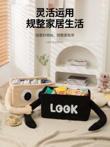ของเล่นผ้าฝ้ายลายการ์ตูนสุดน่ารัก กระสอบเก็บของสำหรับเด็ก ชั้นวางของในห้องนอน ชั้นวางของในห้องนั่งเล่น กล่องใส่เสื้อผ้า กล่องใส่ของขี้เกียจ