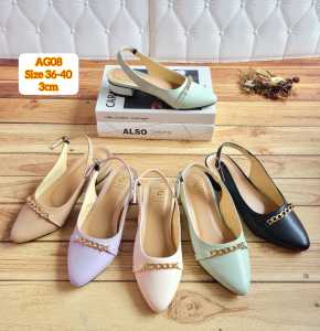NEW ARRIVAL ABBUSHOES AG 08: Sendal Bapau Tali Rantai Mules 3cm