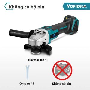 Máy Mài Góc Không Chổi Than YOFIDRA 125MM M14 Dụng Cụ Điện Chế Tác Gỗ Tương Thích Với Pin Makita Dùng Cho Gia Đình Tự Làm Đánh Bóng Cắt