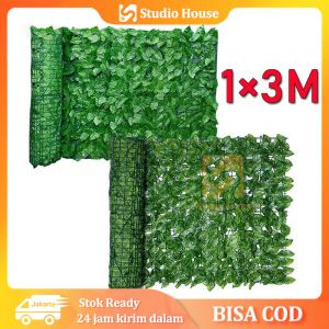 Daun Rambat Sintetis Ukuran 1 Meter x 3 Meter Daun Hias Ornamen Dekorasi Rumah Pagar Dinding Roll Daun Rambat Import Termurah Artificial Rumput Palsu Gulungan
