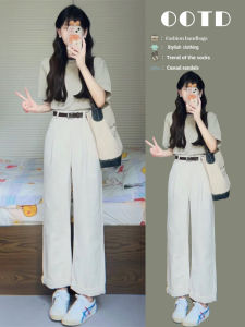 แฟชั่นสไตล์เกาหลีฤดูร้อนชุดสําหรับ Petite PLUS ขนาดผู้หญิงชุดชา Anti-Aging 2 ชิ้นสําหรับ 18-25 วันเกิด party