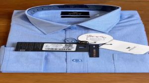 Áo sơ mi dài tay Aristino B 1LS09602 màu xanh dáng suông rộng