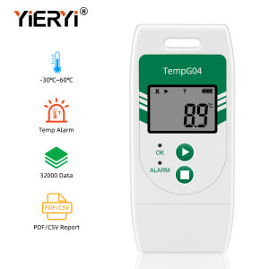 Yieryi Mini nhiệt độ máy ghi dữ liệu giao diện USB 32000 dữ liệu công suất nhiệt độ phạm vi-30 ℃ ~ 60 ℃ Màn hình LCD thích hợp cho lạnh chuỗi bảo quản rau quả