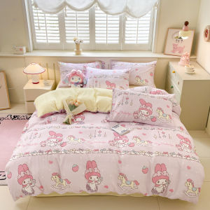 Pure Cotton Cartoon Dog Bedding Set Boys Dormitory Bed Sheet Three-Piece Quilt Cover Bedding Set Soft Comfortable for Kids