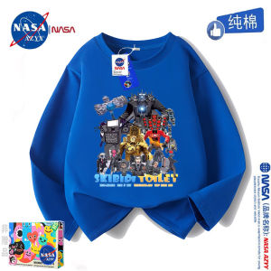 NASA Titan Sound Man Long Sleeve Cotton T-Shirt for Kids Cartoon TV Monitor Bottom Shirt Boys Spring Autumn Pure Cotton Tee