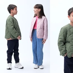 [Auth Uniqlo] Áo Phao Quả Trám Siêu Nhẹ Trẻ Em - Tag Nhật