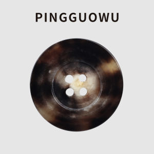 Nút Cương Ngựa Màu Đen Tự Nhiên PINGGUOWU Dành Cho Nữ Nút Áo Khoác Len Cao Cấp Nút Quần Áo Vest Nút Áo Len Nút Quần Áo