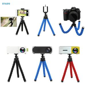 ขาตั้งกล้องขนาดเล็กสําหรับกล้องโปรเจคเตอร์ iPhone Samsung Tripe Holder คลิปยืดหยุ่นฟองน้ํา Octopus Bracket Bendable ขาตั้งโทรศัพท์มือถือ