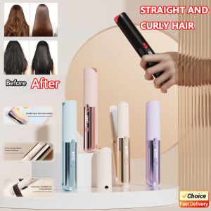 2026 New Mini Hair Straightener Curler Wireless Portable USB Charging Styling Tool for Dormitory Salon Travel Home Use Cordless