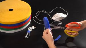 Velcro Strap Gulungan 10mm 1cm cable Tie Roll Pengikat Kabel Nylon Fiber Optik Serbaguna Organizer