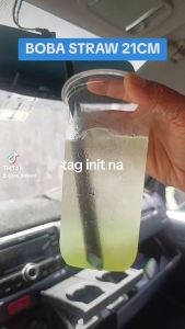 Moolah 21cm BOBA STRAW 100pcs / pack individual sealed for Milktea Iced Tea Shakes Fruits