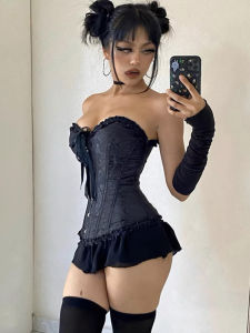 New Chinese Style Retro Fishbone Bra Top Halloween Christmas Court Horse Tail Skirt Matching Han Yang Neutral Tube Top