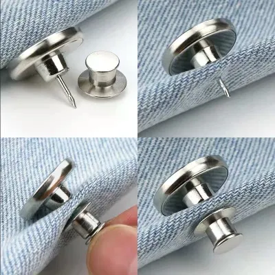 Adjustable Detachable Button For Jeans Pants sewing free