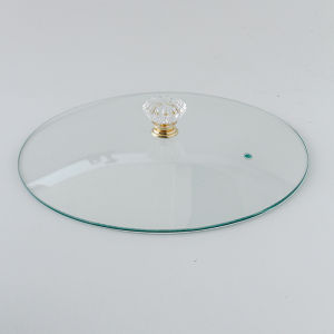 Tempered Glass Pot Lid No Rim Transparent Bowl Cover Visual round Size Home Use for Soup Pot with Handle Kitchen Cooking Utensils