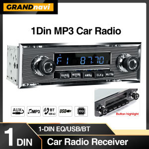 Grandnavi 1 Din Car Radio MP3 Player Classic Car Retro Audio Stereo Support FM AUX EQ USB Input In-dash Bluetooth For Benz