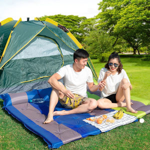 Kasur Matras Lipat Sponge Inflatable Cushion / Kasur Lipat Outdoor Camping Pompa Otomatis