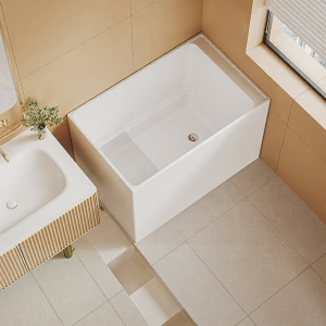 SSWW | Acrylic Independent Soaking Bathtub with Seat