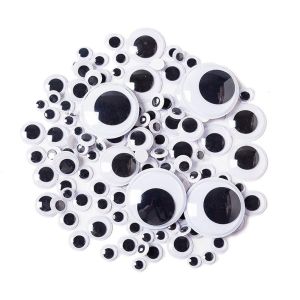 200/600PCs 5-18mm Self-adhesive Wiggle Googly Eyes Plastic Movable Eyes for Doll Toy DIY Decoration