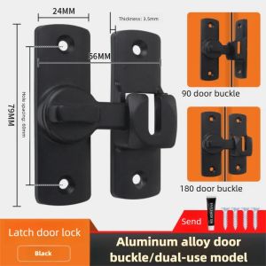 Cửa Trượt 90/180 Độ Chốt Khóa Xích Phần Cứng An Ninh Cho Tủ Cửa Sổ Khách Sạn Trang Chủ