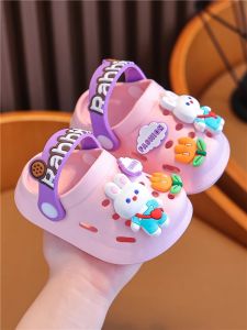 Dễ Thương Hoạt Hình Dép Bé Gái Tập Đi Mùa Hè Chống Trơn Trượt Giày Đi Biển Ngoài Trời Trong Nhà Thoáng Khí Lỗ Thiết Kế Dép Đế Bệt Thoải Mái