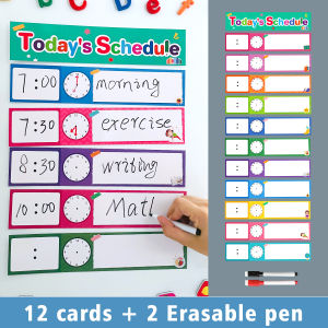 DIY Visual Schedule for Toddlers Daily Routines Schedule Cards Classroom Decoration Schedule Pocket Chart Add-ons Montessori