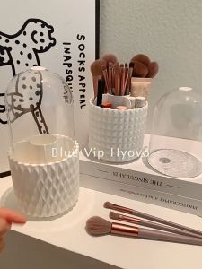 กล่องเก็บแปรงแต่งหน้า ราคาถูกเปลี่ยนแปลง 360 องศา สำหรับการเก็บแปรงแต่งหน้า และปาก สวยๆ และมีฝาปิด มากสด สมบูรณ์!