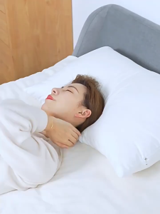 หมอน หมอนรองคอ เกรดพรีเมี่ยม ลดกรน จัดระเบียบกระดูกสันหลัง กันไรฝุ่น หมอนเพื่อสุขภาพ ผ้าฝ้ายถัก หมอนนอนสบาย หมอนโรงแรม 48*74cm