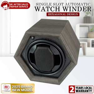 Bi-directional Automatic Watch Winder with Unique Hexagon Design Watch Winder Storage Display