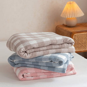 ZH Washable Pure Cotton Multifunctional Gauze Blanket Soft Skin-friendly Thin Summer Air Conditioning Blanket Bedspread