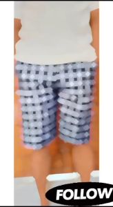 celana pendek pria  motif kotak  terbaru bahan semi wol/celana pendek tartan karet pinggang rip