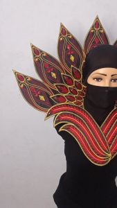 An-Nahl Kostum Karnaval Renda Bordir Motif Daun Jantung Hati