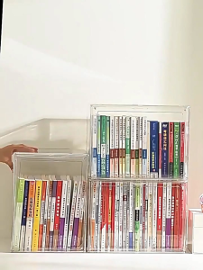 กล่องเก็บหนังสือ อเนกประสงค์ หนังสือในห้องเรียนของนักเรียน สไตล์มินิมอล ได้เก็บของเล่น มีซ้อนได้ ประหยัดพื้นที่