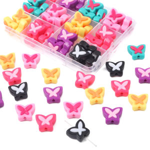 10-20pcs 20x16mm Acrylic Color-blocking DIY Butterfly Beads Charm for Necklace Bracelet Keychain DIY Jewelry Making