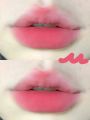 Mauve Pink Lipstick Matte Olive Skin Candy Color Tulip Pink Lip Glaze Korean Fashion Long-lasting Color Boost Non-smudge. 