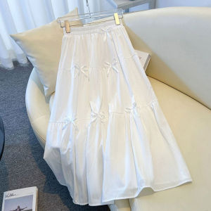 Slimming High Waist A-Line Mini Skirt for Women Summer Korean Style Casual Polyester Fiber Elastic Waist Skirt
