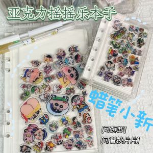 สมุดบันทึก A7 แบบโปร่งใส ลายการ์ตูนน่ารัก เรียบง่าย สมุดบันทึกแบบมีกาว ขนาด A5 เครื่องมือการศึกษาและธุรกิจ