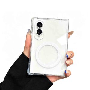 for Samsung Galaxy Z Fold 8 Ultra/8/7/6 Case Anti Yellowing Clear Magnetic | Compatible with MagSafe Military Grade Drop Protection Slim Rugged Magnetic Phone Case for Samsung Z Fold8