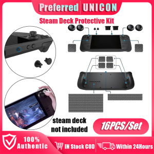 16Pcs/Set Steam Deck Dustproof Protective Set Dust Plug Joystick Case Cover Filter Steam Deck Button Sticker