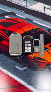 Honda Leather Car Key Cover For Honda Civic CRV BRV City Accord Key Case Keyless Honda Click Fc Fd Accessories