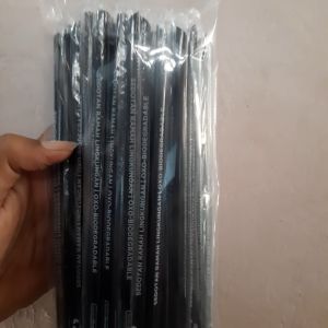 Sedotan Steril 6mm x 20cm Warna Hitam Isi 50pcs Sedotan Ramah Lingkungan