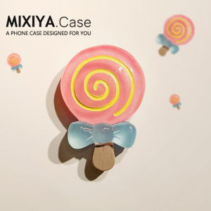 Mobile Phone Airbag Bracket Telescopic Back Sticker 3M Glue Cute 360 Degrees Rotate Female Cartoon New Plaster Convenient Small Three-Dimensional Anti-Lost Drop Tide Binge-watching Bean Bag Lollipop Fresh Girl Pink Niche Style