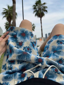 Quần Short Nam Mùa Hè Thường Ngày Họa Tiết Hoa Hawaii Cạp Cao Thoáng Khí Quần Đi Biển Quần Dài Năm Inch