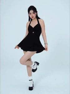 Korean Womens Swimwear Beachwear Short Dress Swimsuits for Women One Piece Swimwear Beach