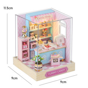 DIY Wooden Dollhouse Miniature Doll House Kits 3D Puzzle Creative Room With LED Lights Home Desk Decoration For Christmas Gift
