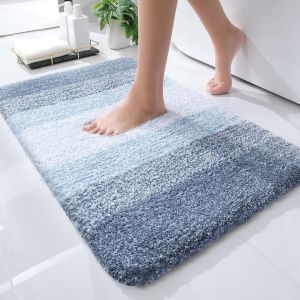 Thảm Phòng Tắm Mềm Mại Cao Cấp VIKAMA Thảm Trải Sàn Bằng Polyester Thấm Hút Cho Phòng Ngủ Phòng Khách Trang Trí Nhà Cửa Phong Cách Hiện Đại Thảm Cửa