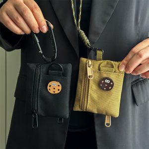 Mini multifunctional coin purse key bag multi zipper coin purse outdoor sports couple style neck hanging style